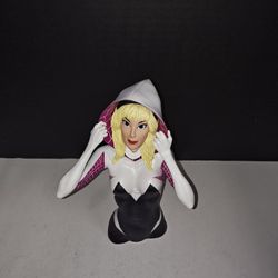Monogram Marvel Kids Spider-Gwen Unmasked Bust Coin Bank DC Comics Collectible