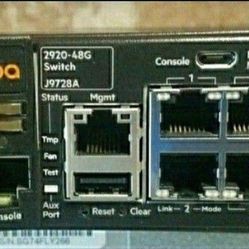 HP ARUBA 2920-48G J9728A 48-PORT 4*SFP GIGABIT ETHERNET MANAGED NETWORK SWITCH