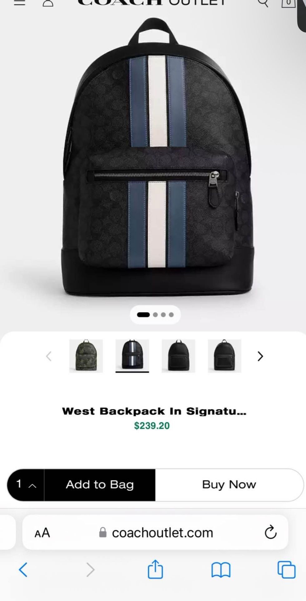 Coach Varsity Stripe Backpack