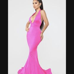New Fashion Nova Hot Pink Barbie Gown