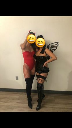 Black Sexy Angel Corset & Wings Costume