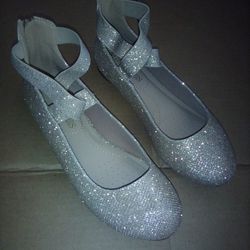 Girls Gold Size 6 Ballet Flats