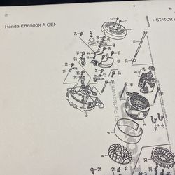 I S O A Honda Eb6500xa Generator Rotor & Stator