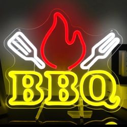 BBQ LED Neon Sign For BBQ, Restaurants, 10.2"x 11.8” Inches