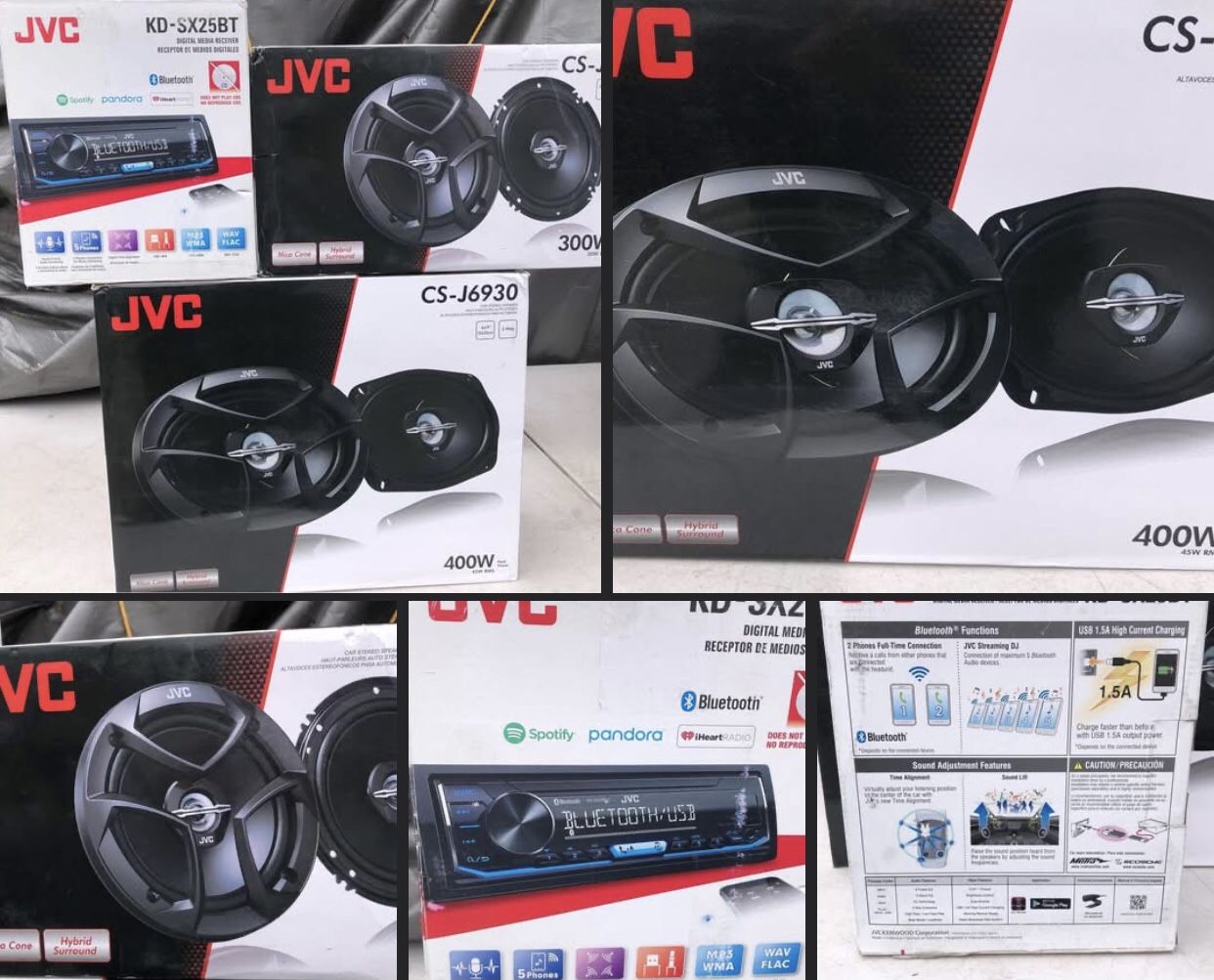 JVC KD SX25BT Digital Media Receiver With Bluetooth W/SPEAKERS New Todo Nuevo,All Products : American Fashion Style Bags On Sale