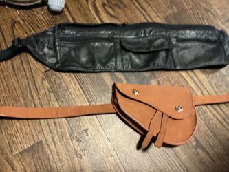 Two leather belt bags $10 each