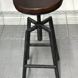 Swivel Adjustable Height Counter Stool Metal Frame SET of -1 Chair With Cover