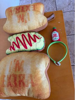 Pet Hot Dog Halloween Costume With Headband