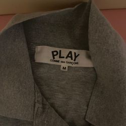 Comme des Garçons PLAY Grey Top Size M