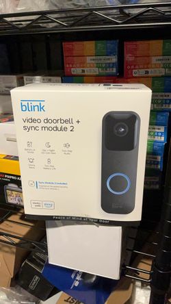 Blink Video Doorbell (newest model) – Head-to-toe HD view, two-year battery life, and simple setup. Sync Module Core included – System (Black)