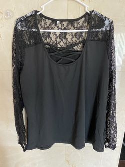 Black silky blouse