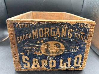 Vintage Enoch Morgans Chemicals & Sapolio Soap Wooden Crate Box - New York NY