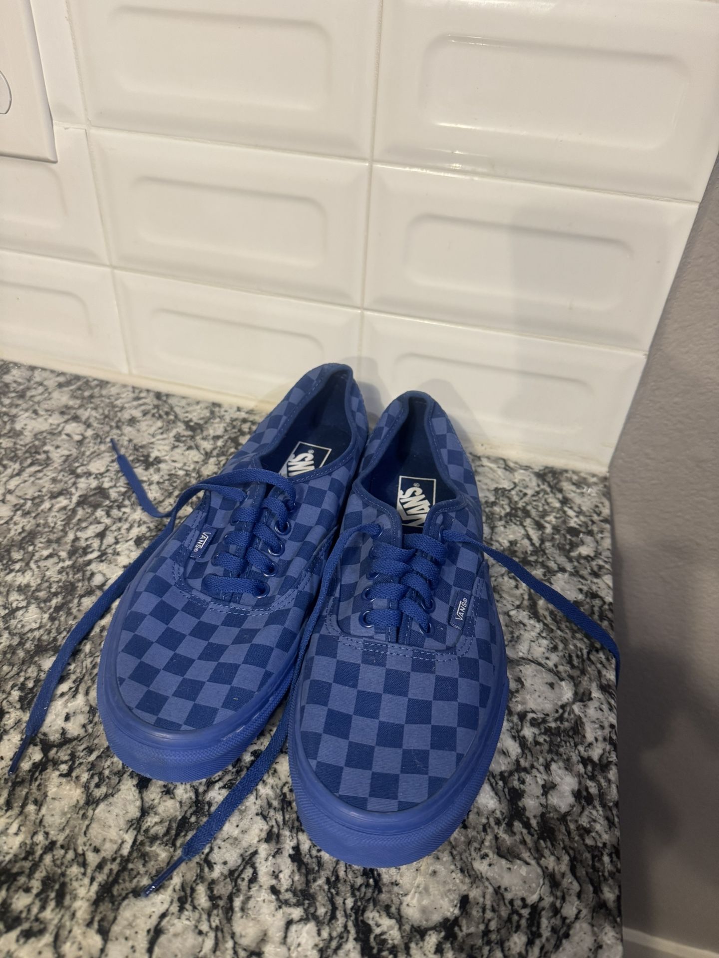 Blue Checkered Vans