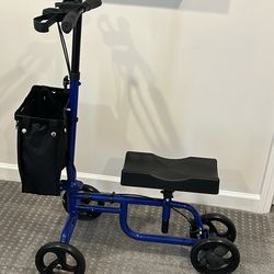 Knee Scooter, Blue With Good Sized Basket