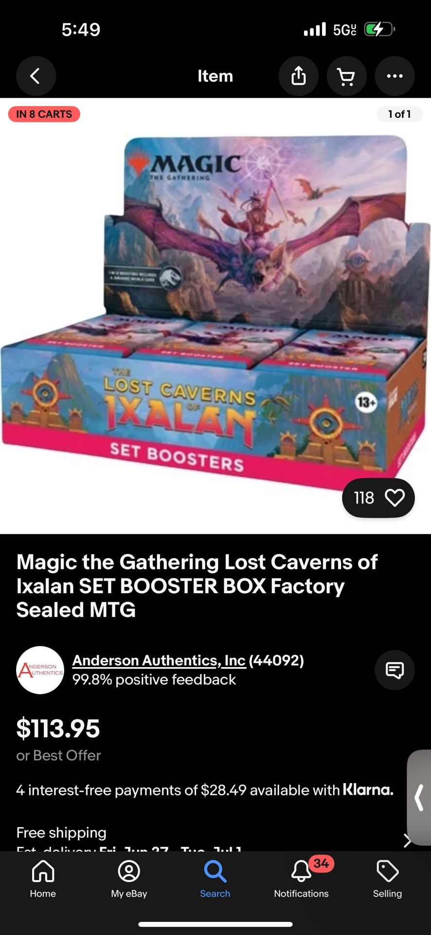 Magic the Gathering Lost Caverns of Ixalan SET BOOSTER BOX
