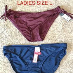 New Ladies Swim 🏊‍♂️ Bikini 👙🏊‍♂️ Bottoms 2 Pack Size L (Nuevos).          $10 FOR BOTH FIRM.                                 NO TRADES.     NO SHI