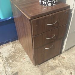 Brown File Cabinet 