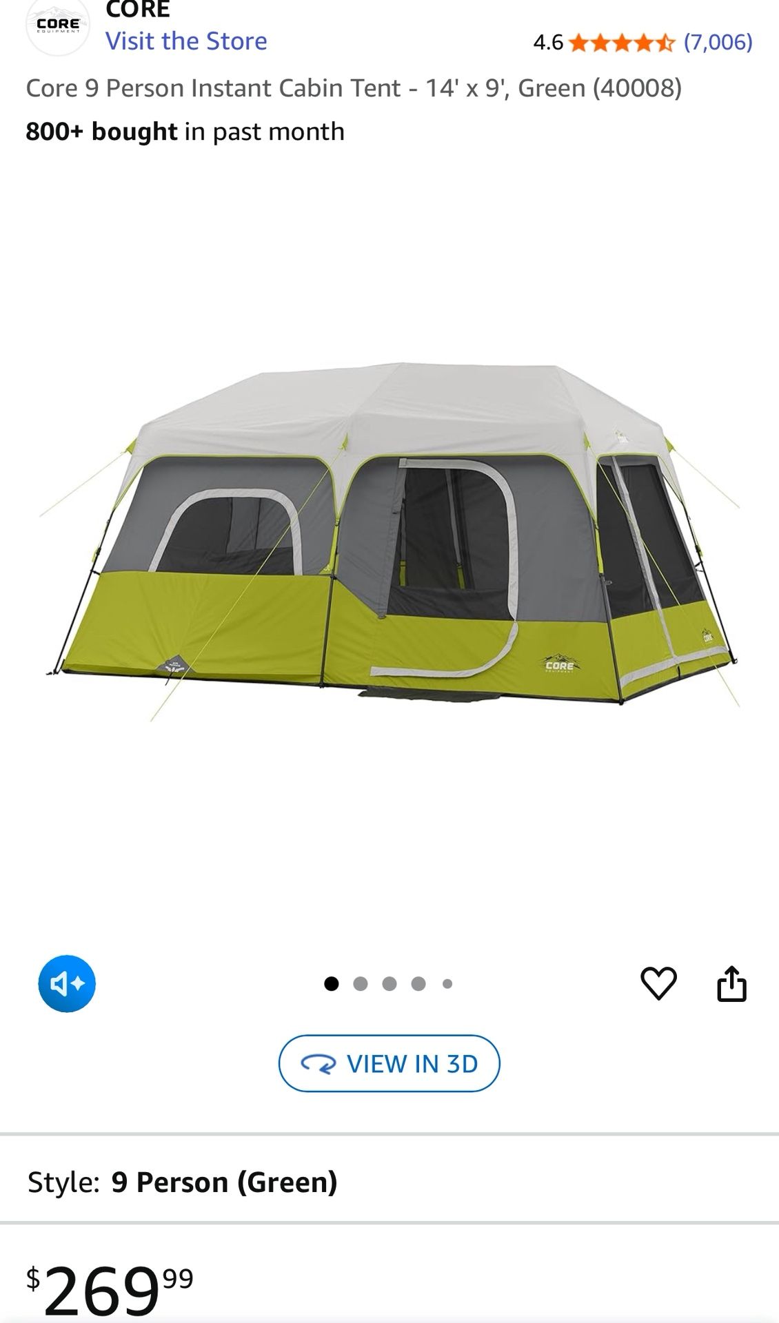 Core 9 Person Tent