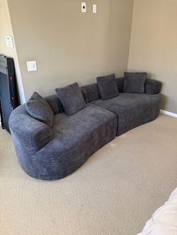 Boneless Sectional Sofa Couch 110”