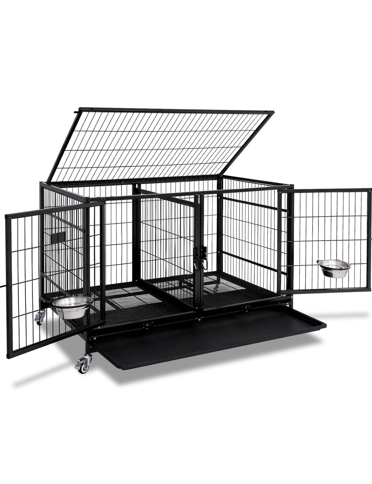Dog Cage Kenenl Size 43 With Divider And Feeding Bowls New In Box 📦