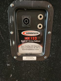 Harbinger HX152 Dual 15" 2-Way Speaker Cabinet (Pair)