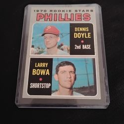 Rare Vintage Old 1970 Rookie Stars Phillies Baseball Card - Larry Bowa, Dennis Doyle Topps #539