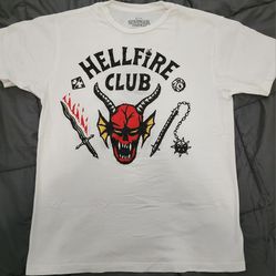 Stranger Things: Hellfire Club White Tee (Unisex Medium)