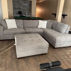 Sectional With Ottoman 