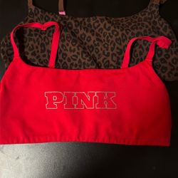 2 Pink Sports Bra Sz Small 
