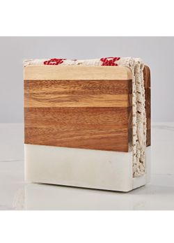 Marble Wood Napkin Holder