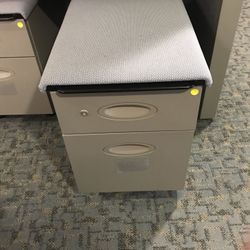 Steelcase brand mobile cushion top seat file cabinet