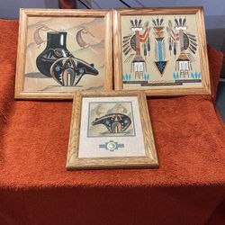 3 Navajo Sand Paintings