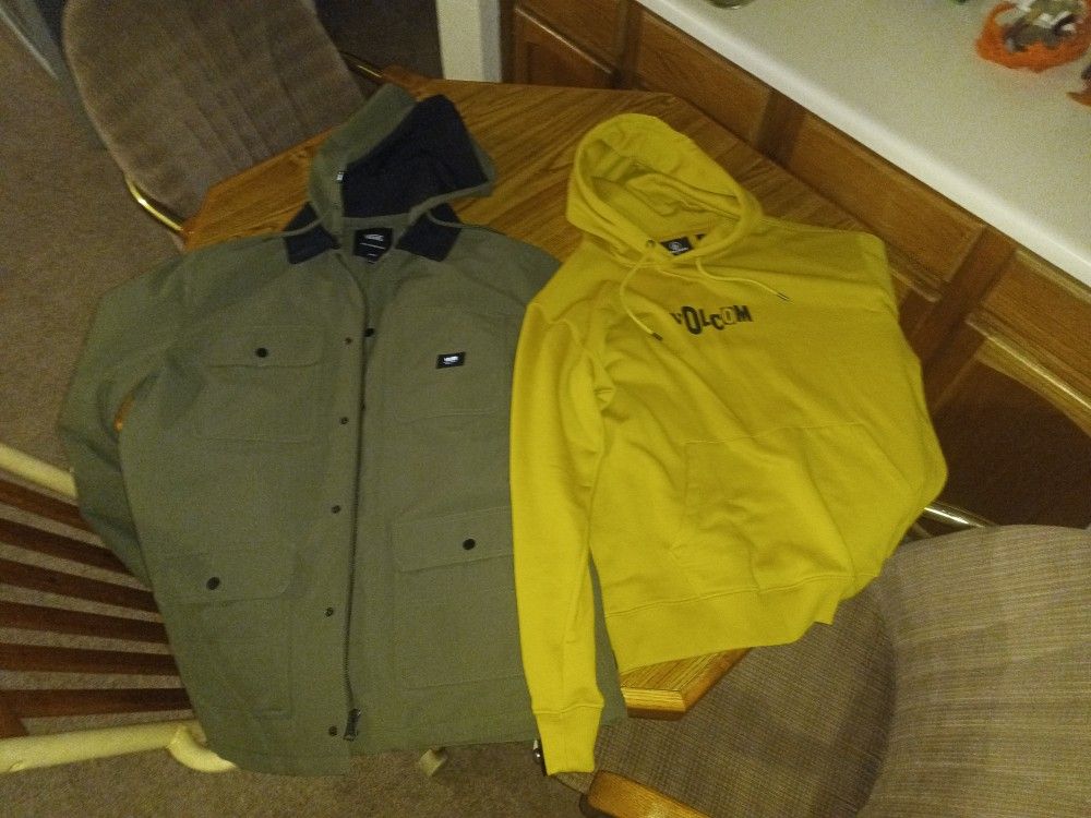 Vans Jacket, Volcom Hoodie 