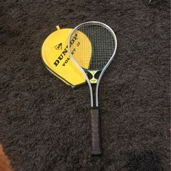   VTG: Dunlap Volley Il Aluminum Tennis Racket 4 1/2 Used 1970’s With Cover UB 
