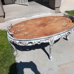 Victorian not too shabby antique coffee table