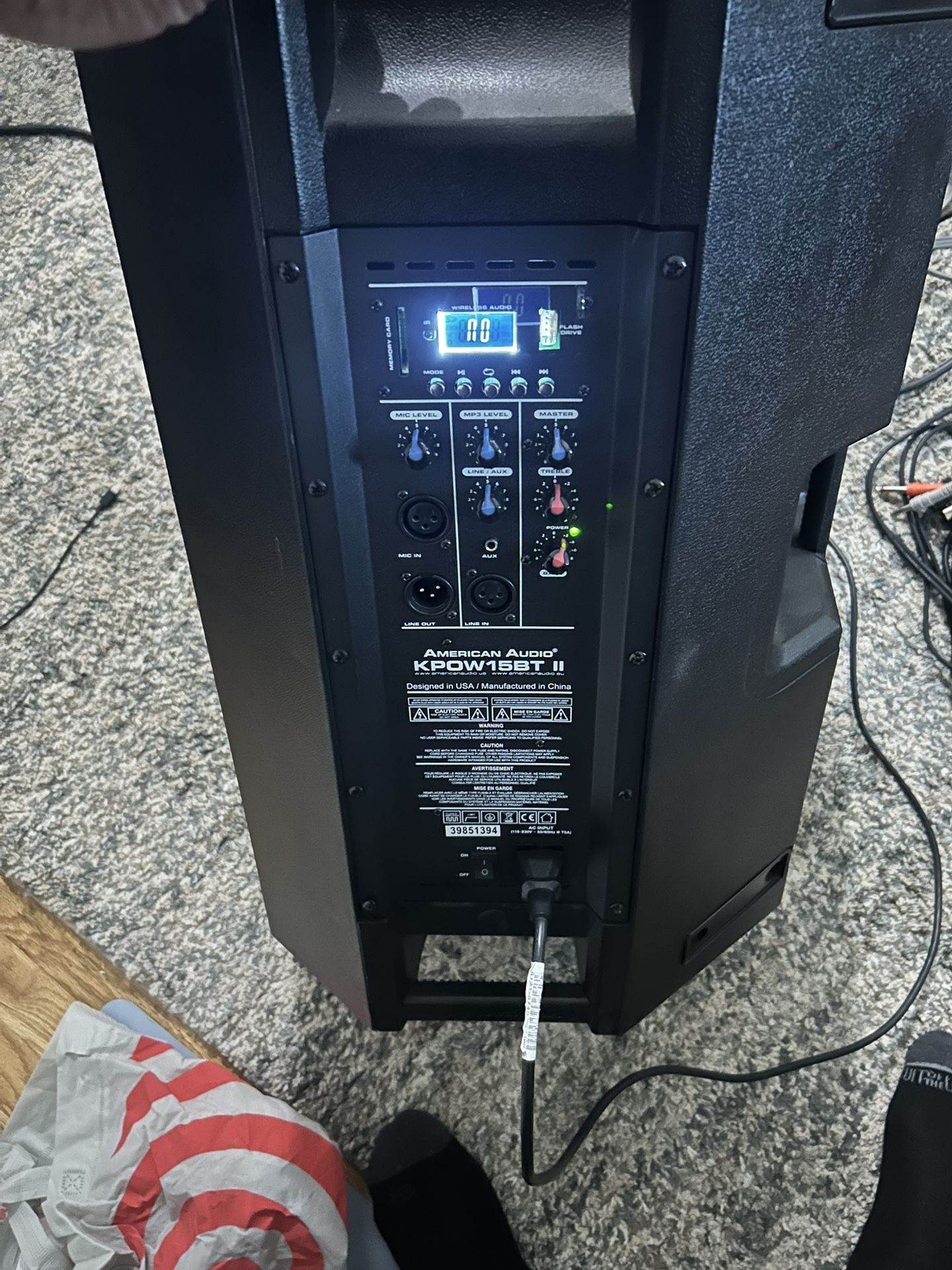 American Audio KPOW 15BT MK II 1,000W 15" Powered Speaker Black