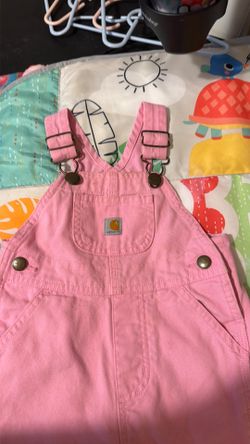 Pink Carhartt Overalls 9 months