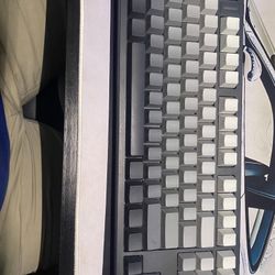 Wire Keyboard White Backlights Key Set Comes With To Other Keys And A Key Remover 