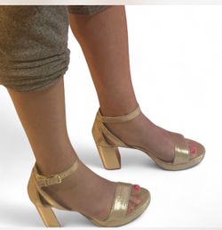 Gold heels size 8