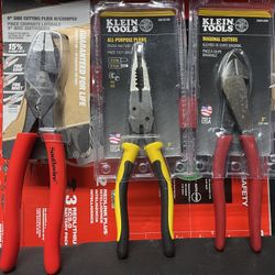 SOUTHWIRE 9” SIDE CUTTING PLIER$20 KLEIN TOOLS  ALL-PURPOSE PLIERS  $27 And  KLEIN TOOLS. DIAGONAL CUTTERS $20