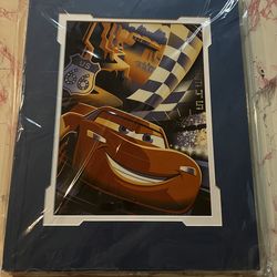 Disney Pixar Cars Lightning McQueen Framed Art – Jeff Granito “Cruisin’ to Ka-Chow”