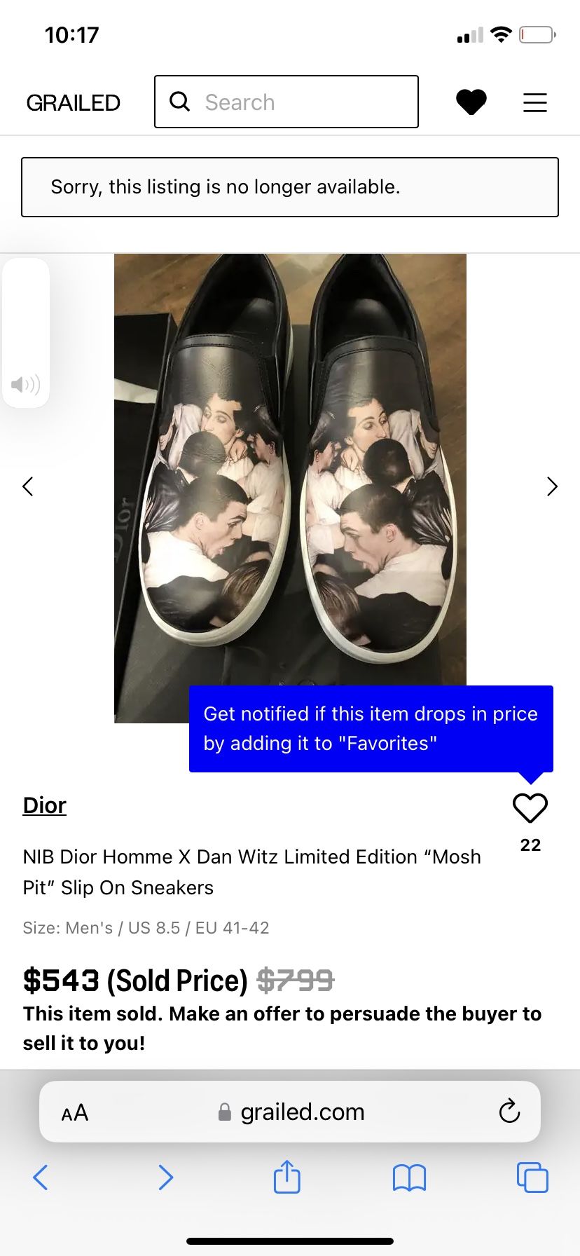 Very Rare Dior Homme X Dan Witz Limited Edition “Mosh Pit