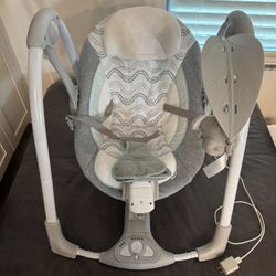 Ingenuity ConvertMe 2-in-1 Compact Portable Baby Swing 2 Infant Seat
