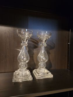 Glass candle holders
