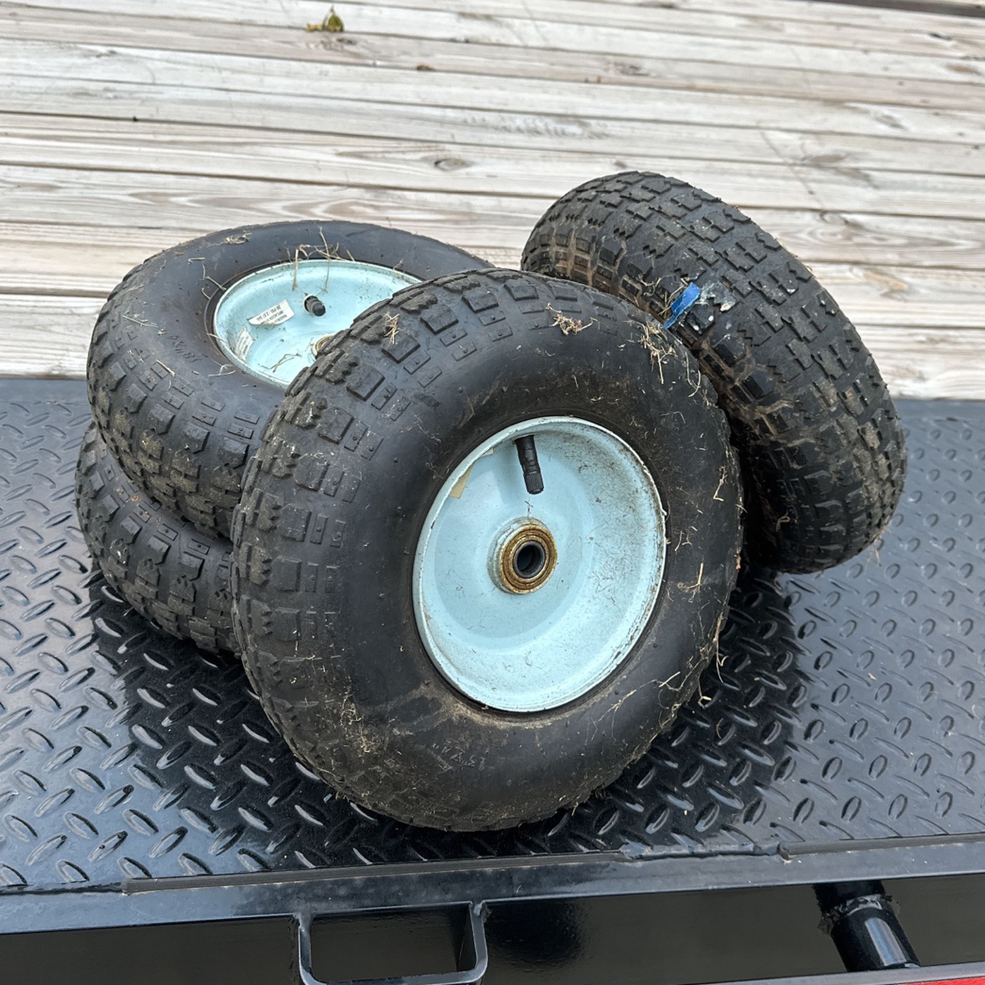 13”x4” Cart Wheels - Set Of Four