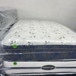 FULL SIZE EUROTOP MATTRESS & BOX SPRING BED SET
