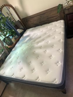 Like New - Bed Frame & Mattress - Queen