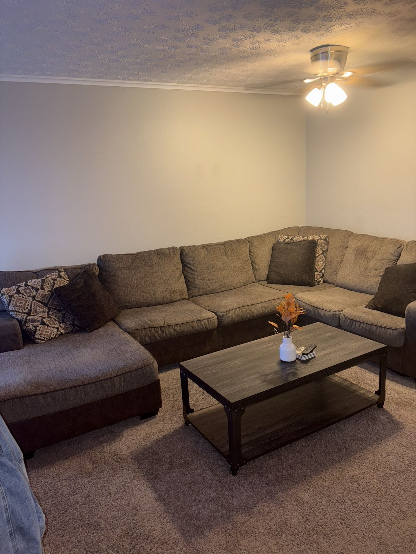 Sectional With Matching Coffee Table And Dining Room Set