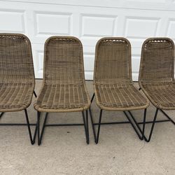 Pottery Barn Plymouth Rattan Dining Chairs