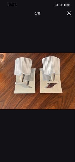Pair of  Chrome - Glass - Sconces - Modern Lamps